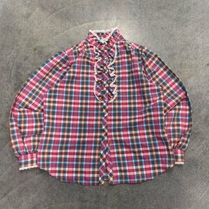 American Vintage Multicolor Plaid Blouse